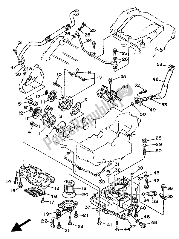 Tutte le parti per il Pompa Dell'olio del Yamaha XTZ 750 Supertenere 1993
