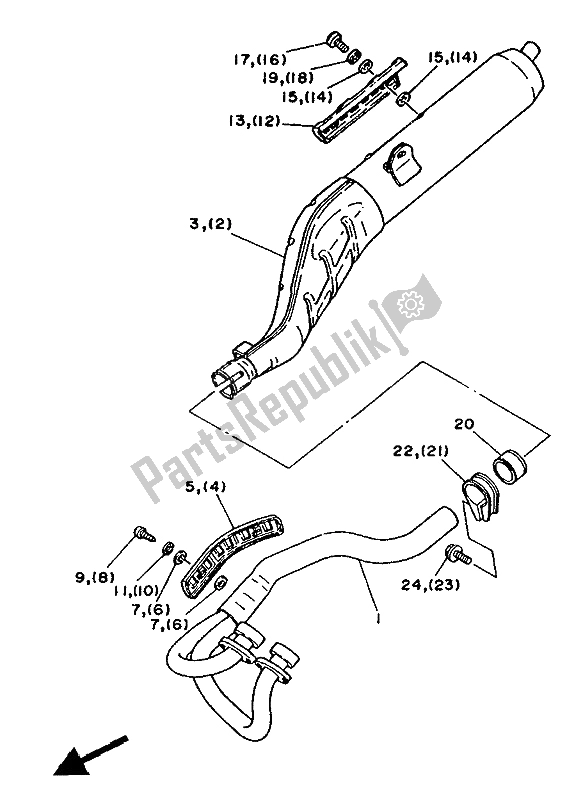 Todas las partes para Alternativo (motor) (para Fi) de Yamaha XT 350 1986