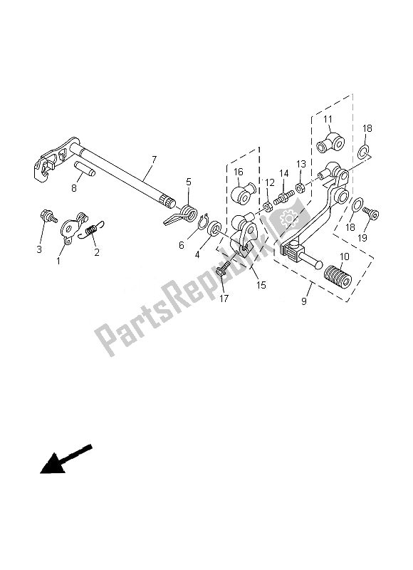 Todas las partes para Eje De Cambio de Yamaha TT R 125 LW 2013