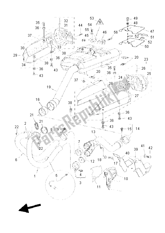 All parts for the Exhaust of the Yamaha XT 660 ZA Tenere SE 2011