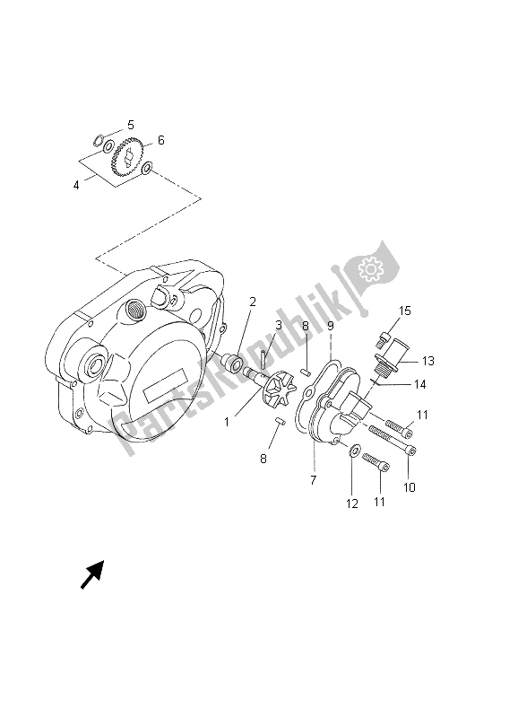 Tutte le parti per il Pompa Dell'acqua del Yamaha DT 50R SM 2005