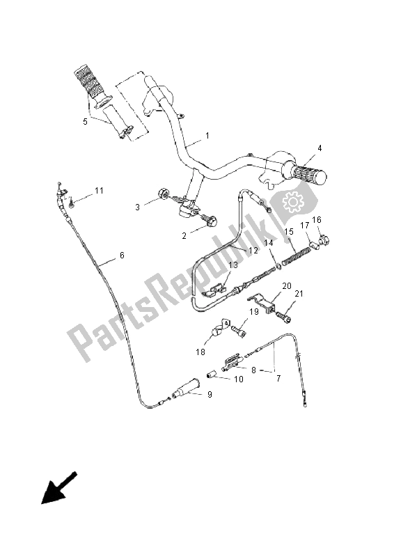 Wszystkie części do Uchwyt Kierownicy I Kabel Yamaha CW 50 BWS 2005