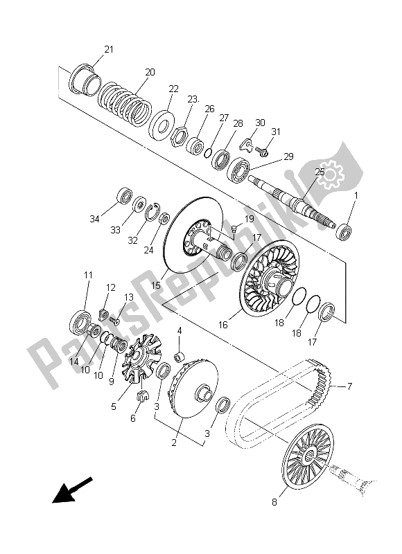 Wszystkie części do Sprz? G? O 2 Yamaha XP 500A Dnms 2015