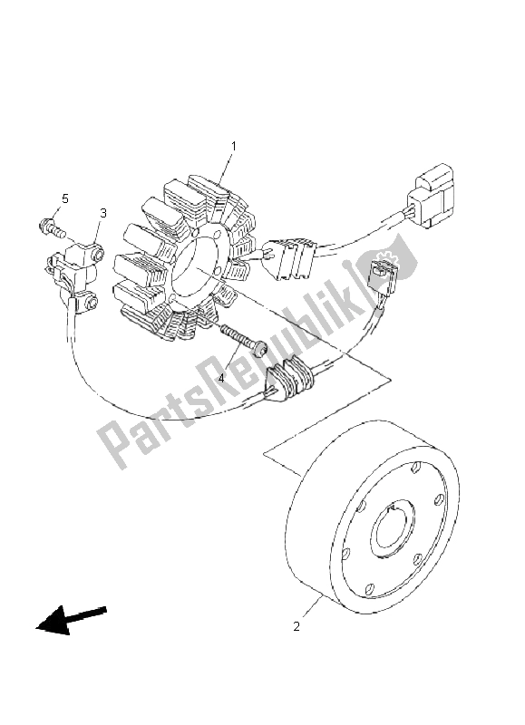 All parts for the Generator of the Yamaha XV 1900A 2011