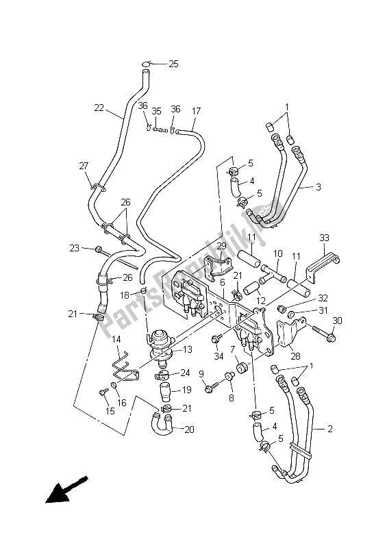 Alle onderdelen voor de Lucht Inductie Systeem van de Yamaha YZF 600R Thundercat 1999