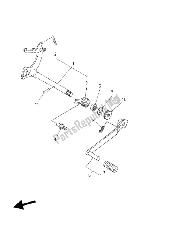 Todas las partes para Eje De Cambio de Yamaha YFM 80R 2002