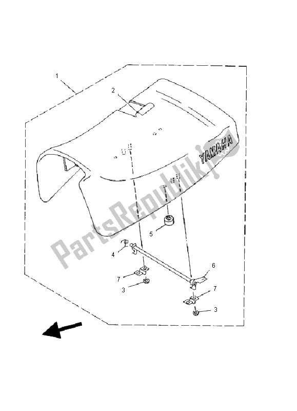 Wszystkie części do Siedzenie Yamaha YFM 400 FW Kodiak Manual 2001