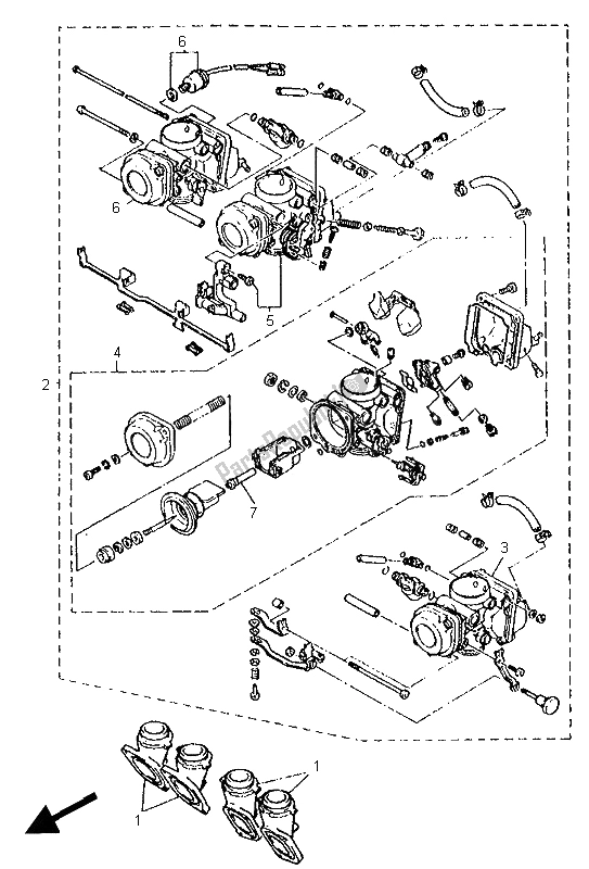 Toutes les pièces pour le Moteur Alternatif (balayage) du Yamaha XJ 600N 1995