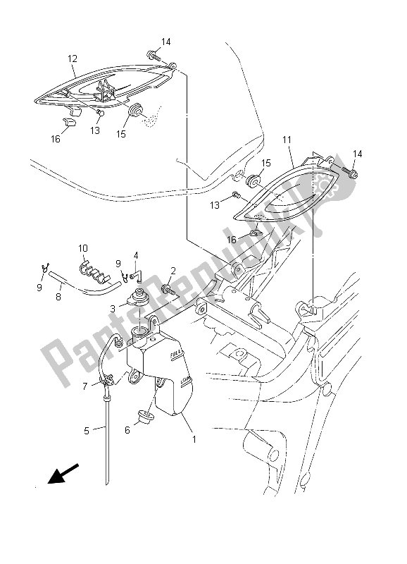 Tutte le parti per il Coperchio Laterale del Yamaha TDM 900 2003