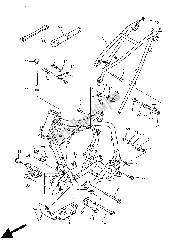 Todas las partes para Marco de Yamaha WR 400F 1999