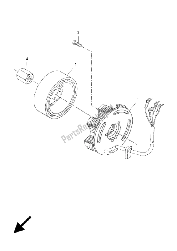 All parts for the Generator of the Yamaha DT 50R SM 2011