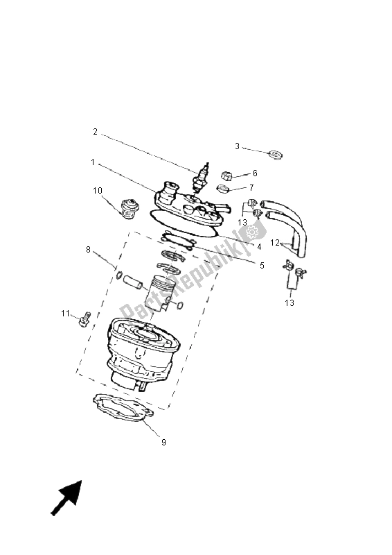 Wszystkie części do Cylinder Yamaha TZR 50 2005