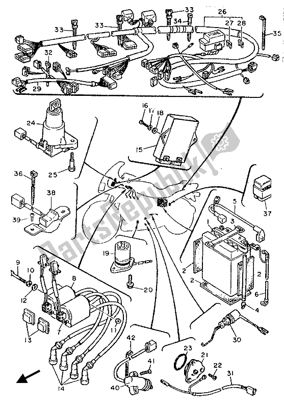 Toutes les pièces pour le électrique 2 du Yamaha FJ 1200 1988