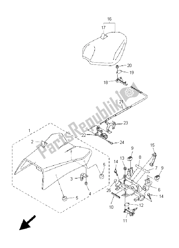 Tutte le parti per il Posto A Sedere del Yamaha FZ1 S Fazer 1000 2008