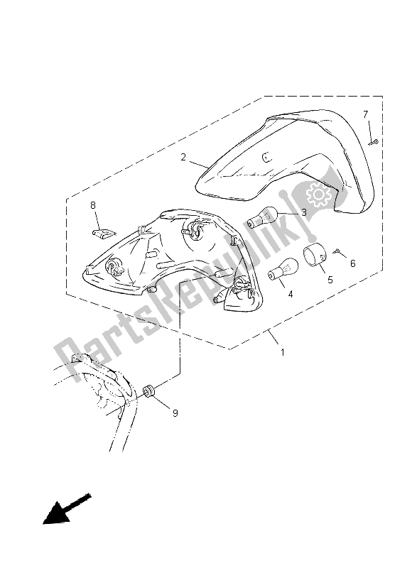 Tutte le parti per il Fanale Posteriore del Yamaha CS 50 2015