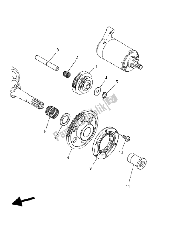 Tutte le parti per il Frizione Di Avviamento del Yamaha YFM 350R 2006