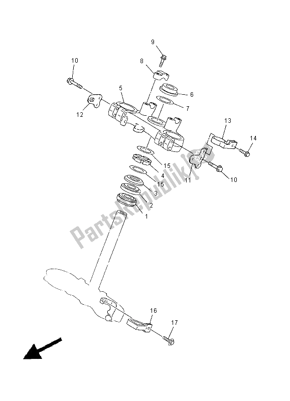Todas las partes para Direccion de Yamaha WR 400F 2000