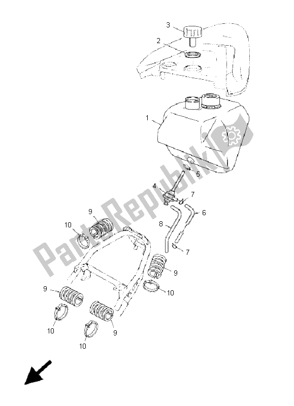 All parts for the Fuel Tank of the Yamaha CS 50 AC Jogr 2005