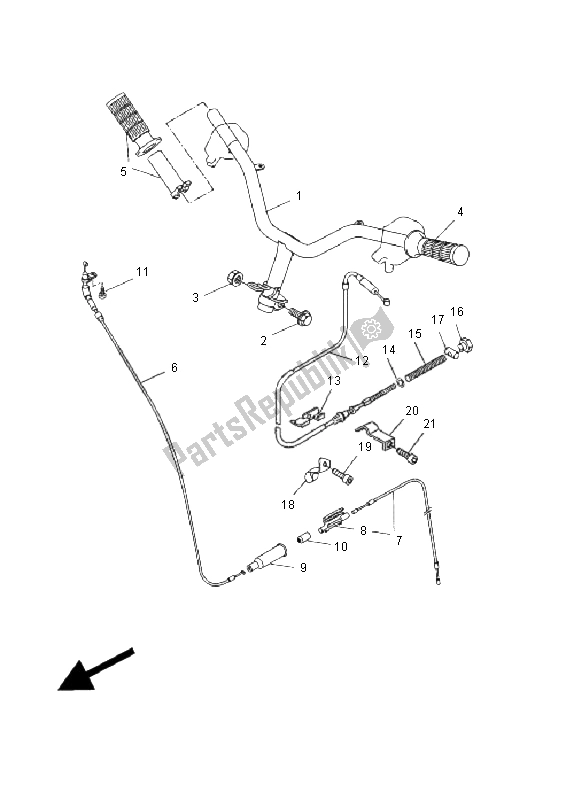 Tutte le parti per il Maniglia E Cavo Dello Sterzo del Yamaha CW 50 2011