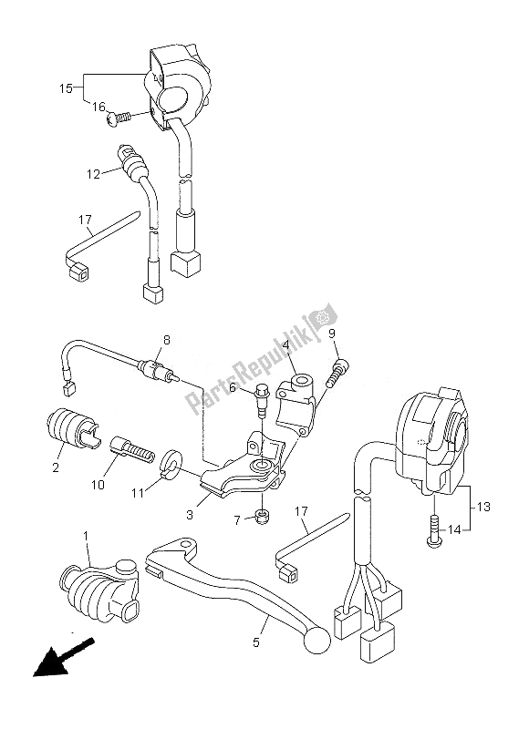 Todas las partes para Interruptor De Palanca Y Palanca de Yamaha WR 250R 2013