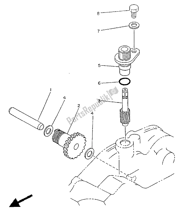 Toutes les pièces pour le Tachymètre du Yamaha TDR 125 1991