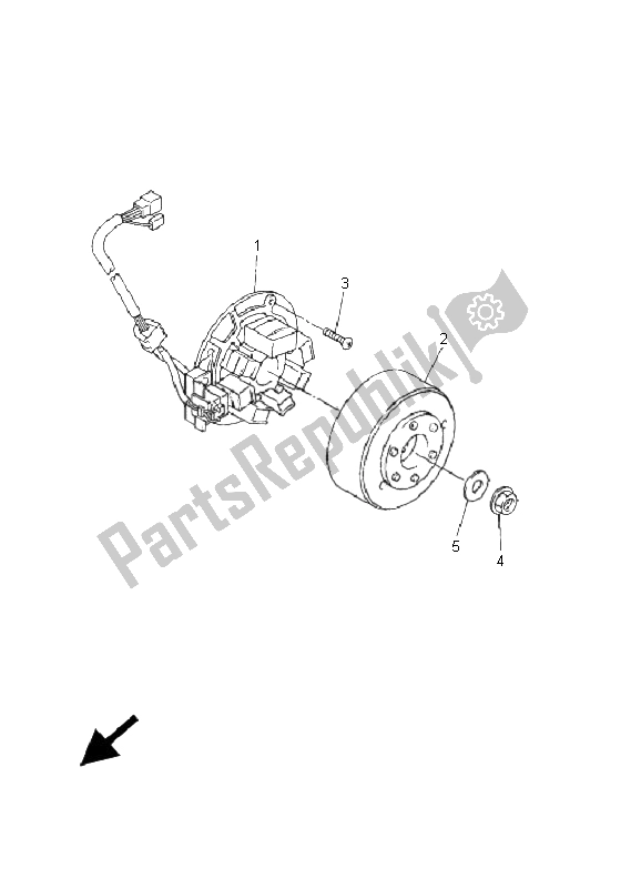 Wszystkie części do Generator Yamaha WR 426F 400F 2001