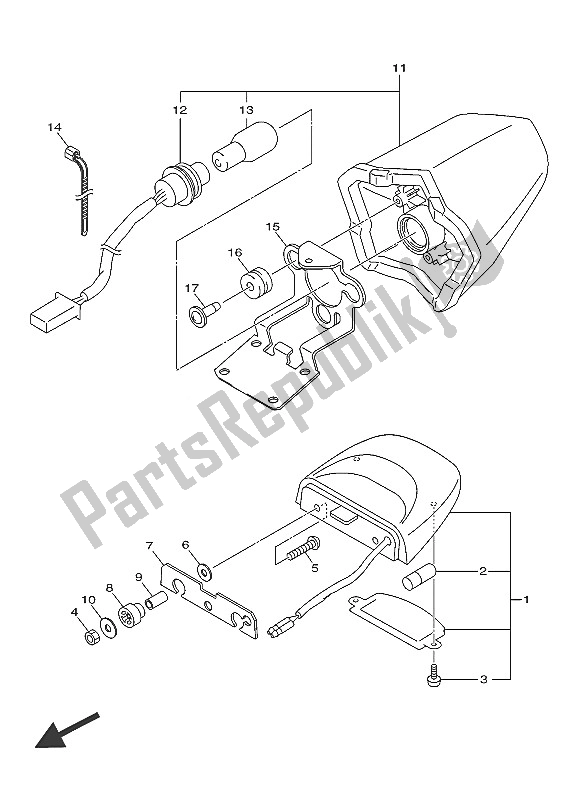 Todas las partes para Luz De La Cola de Yamaha AJS6 SAP 2016