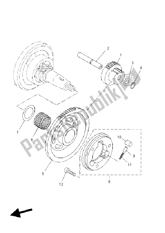 Tutte le parti per il Frizione Di Avviamento del Yamaha YZF R 125 2011