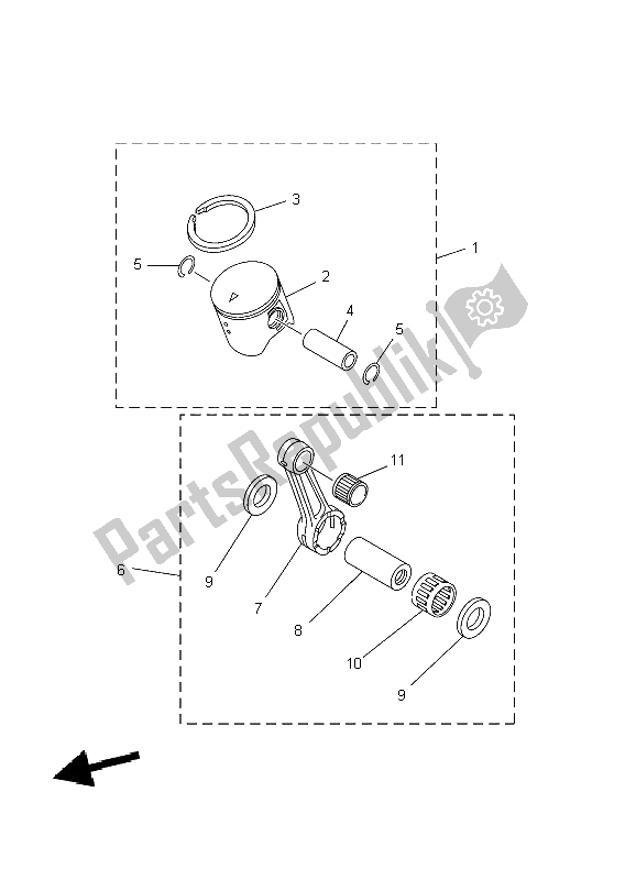 All parts for the Optional Parts 1 of the Yamaha YZ 125 2009