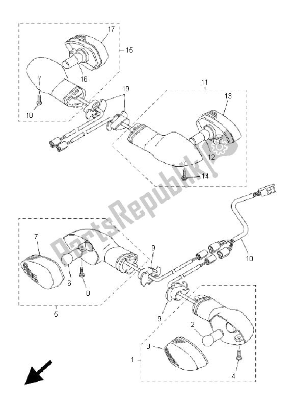 Alle onderdelen voor de Knipperlicht van de Yamaha FZ6 N 600 2005