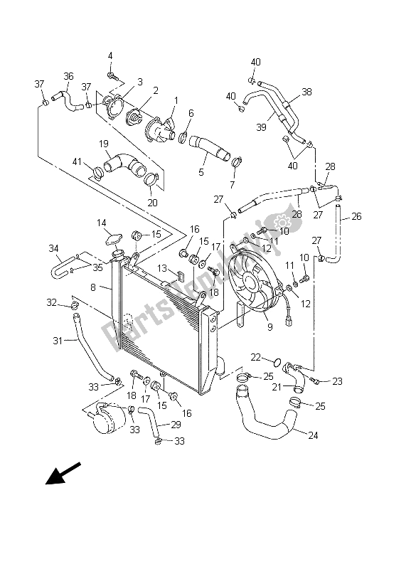 Tutte le parti per il Tubo Del Radiatore del Yamaha YZF R1 1000 2003