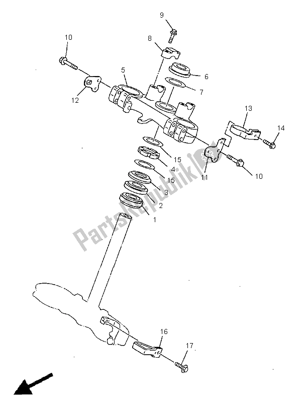 Wszystkie części do Sterowniczy Yamaha WR 400F 1999