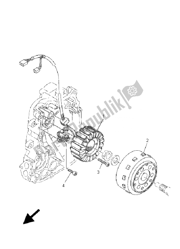 Wszystkie części do Generator Yamaha YP 400A Majesty 2007