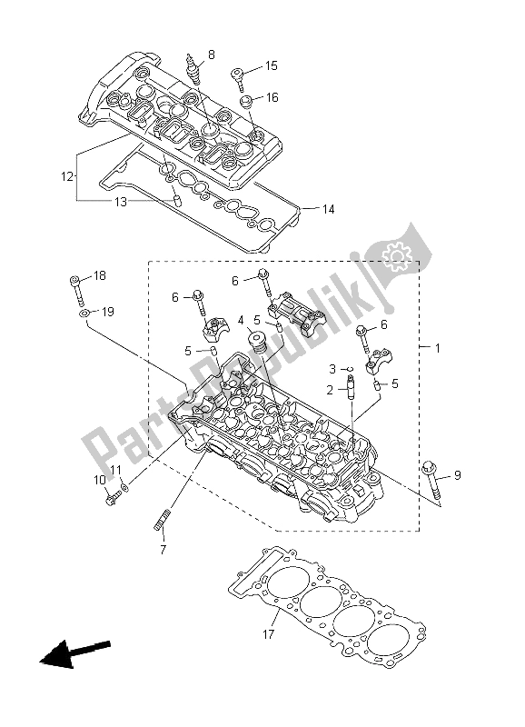 Todas las partes para Cilindro de Yamaha FJR 1300 2004