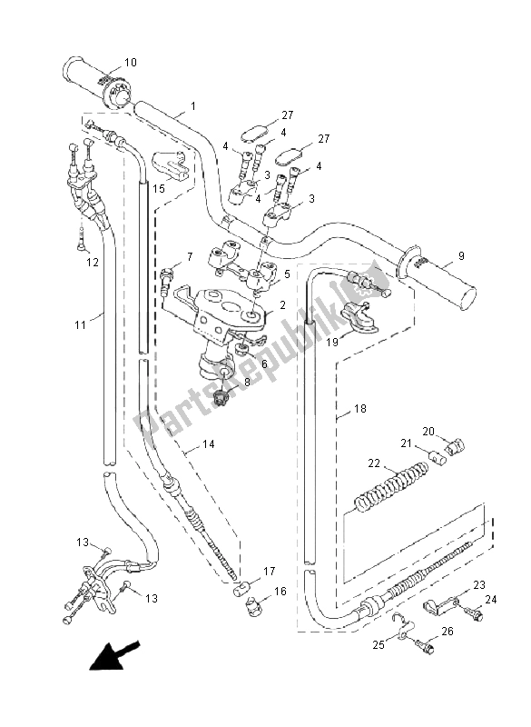 Wszystkie części do Uchwyt Kierownicy I Kabel Yamaha XF 50E 4T Giggle 2008