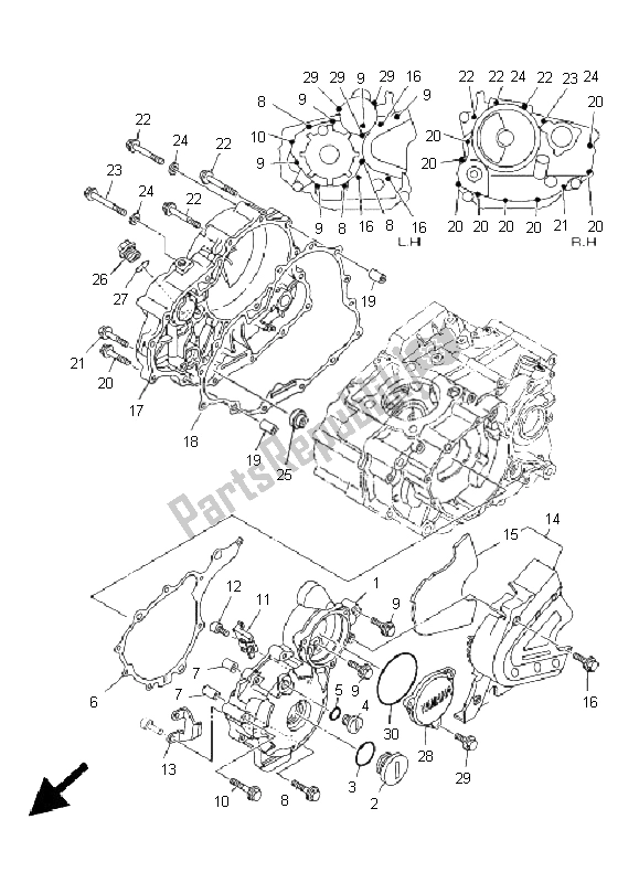 Todas las partes para Tapa Del Cárter 1 de Yamaha XG 250 Tricker 2005