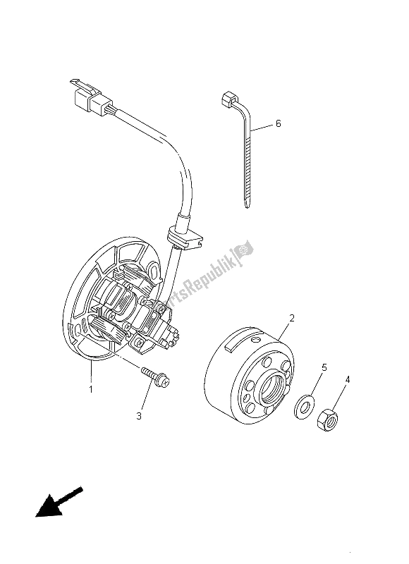 Tutte le parti per il Generatore del Yamaha YZ 85 LW 2014