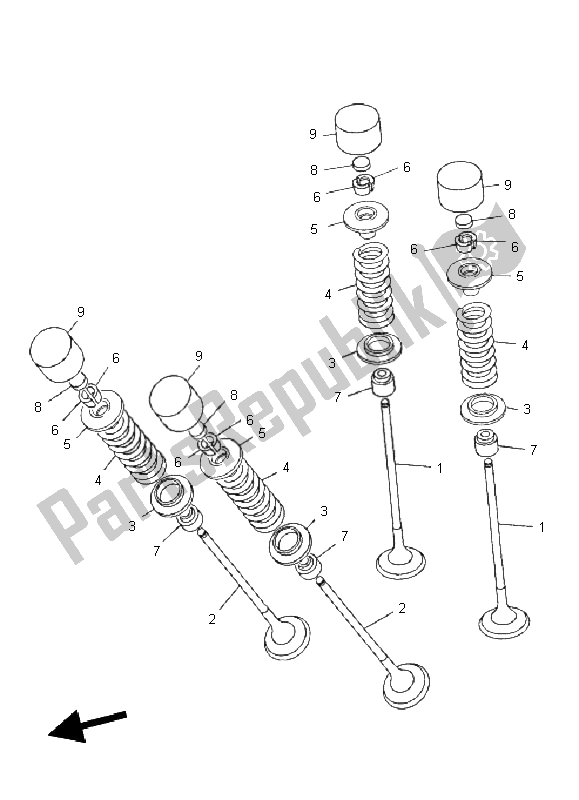 Tutte le parti per il Valvola del Yamaha FZ8 S Fazer 800 2011