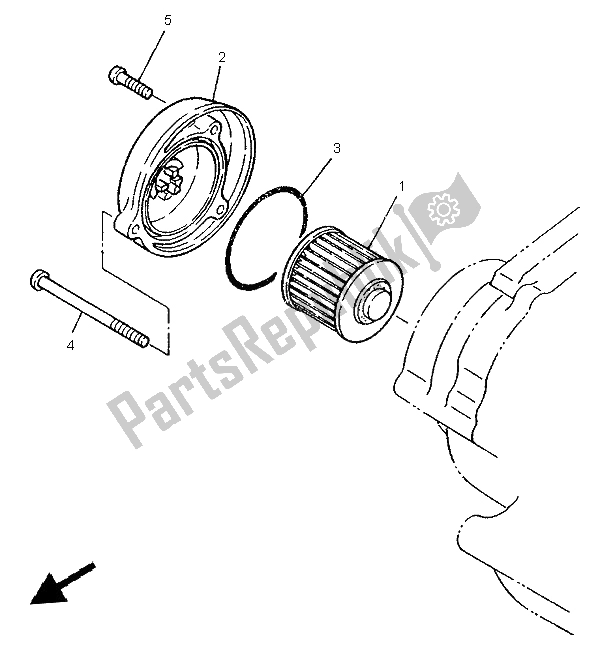 All parts for the Oil Cleaner of the Yamaha XV 125 S 1999