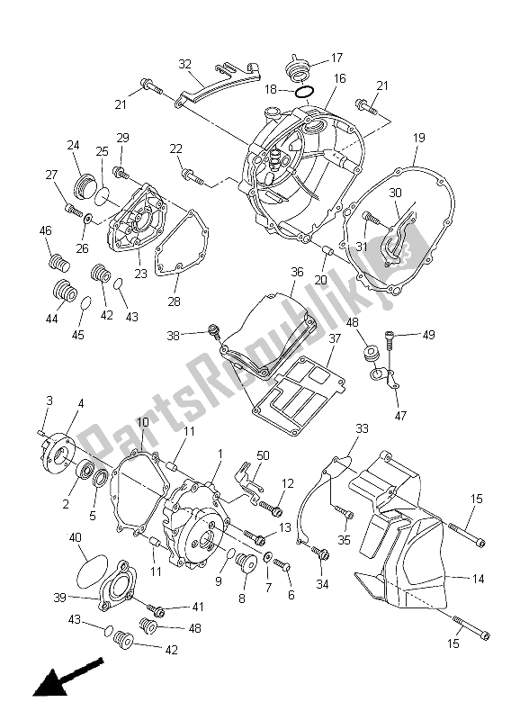 Wszystkie części do Pokrywa Skrzyni Korbowej 1 Yamaha FZ8 SA 800 2012