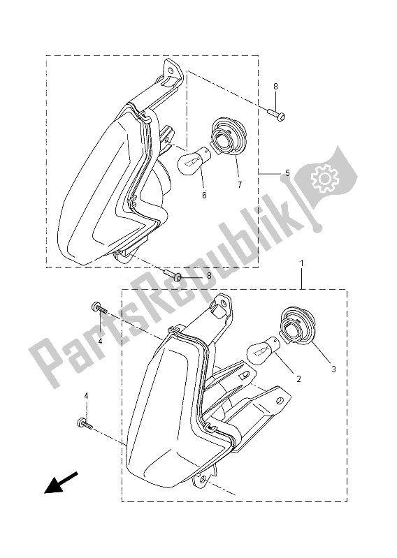 Todas as partes de Luz Intermitente do Yamaha YP 400R 2013