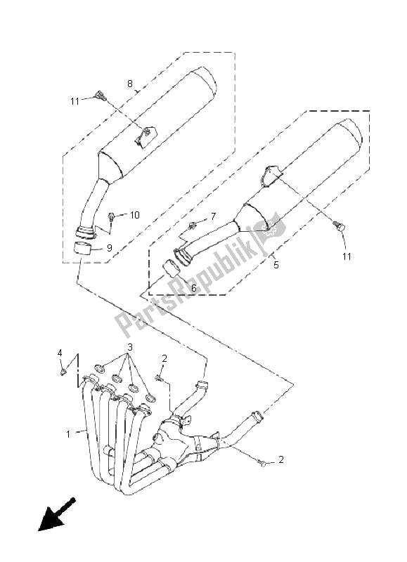 Todas las partes para Cansada de Yamaha FJR 1300A 2008