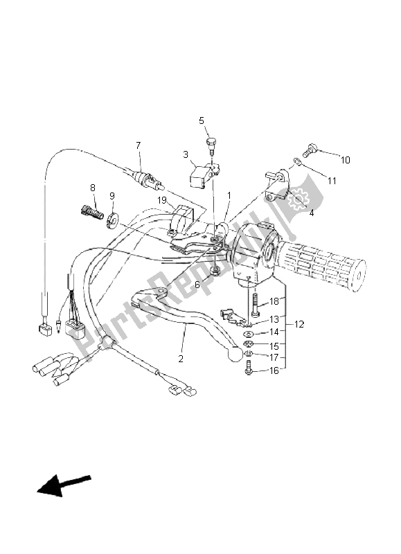 Tutte le parti per il Impugnatura Interruttore E Leva del Yamaha YFM 350F Grizzly 4X4 2008