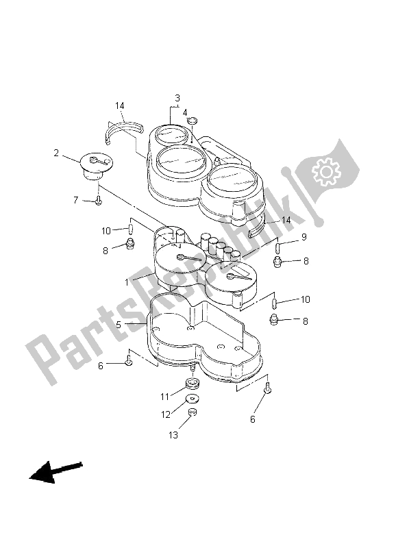 All parts for the Meter of the Yamaha FZS 1000 Fazer 2002