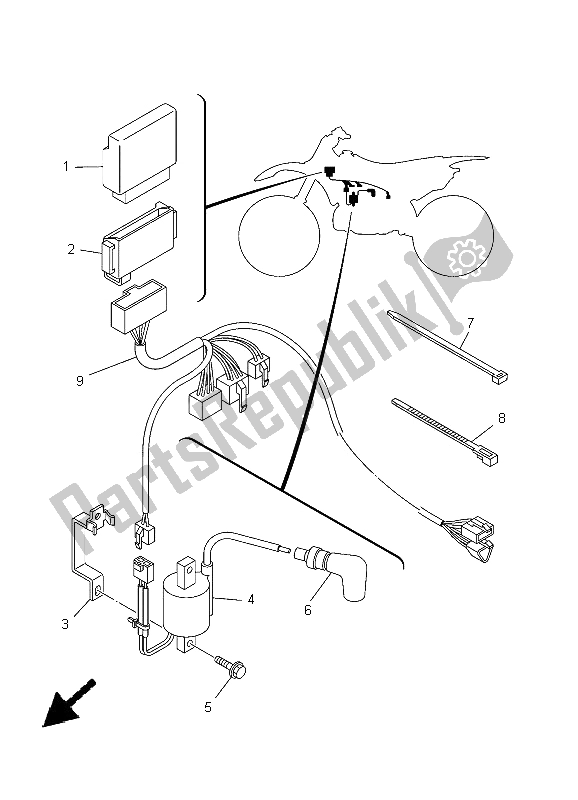 Todas las partes para Eléctrico 1 de Yamaha YZ 250 2005