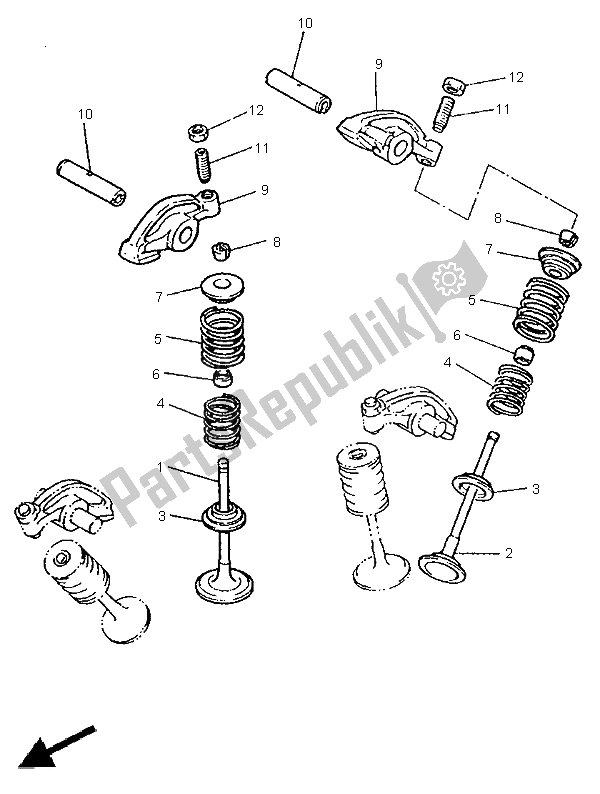 All parts for the Valve of the Yamaha XV 535 S Virago 1997