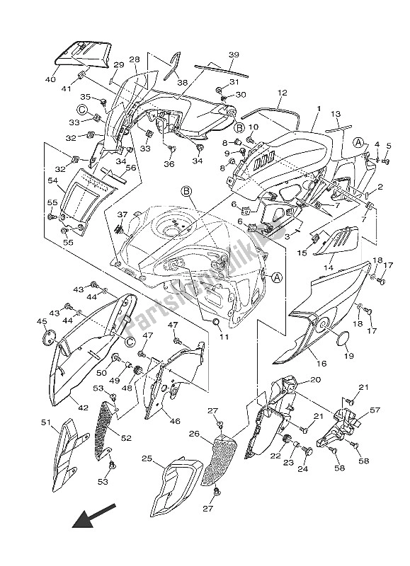 Todas las partes para Tanque De Combustible 2 de Yamaha MT 10 1000 2016