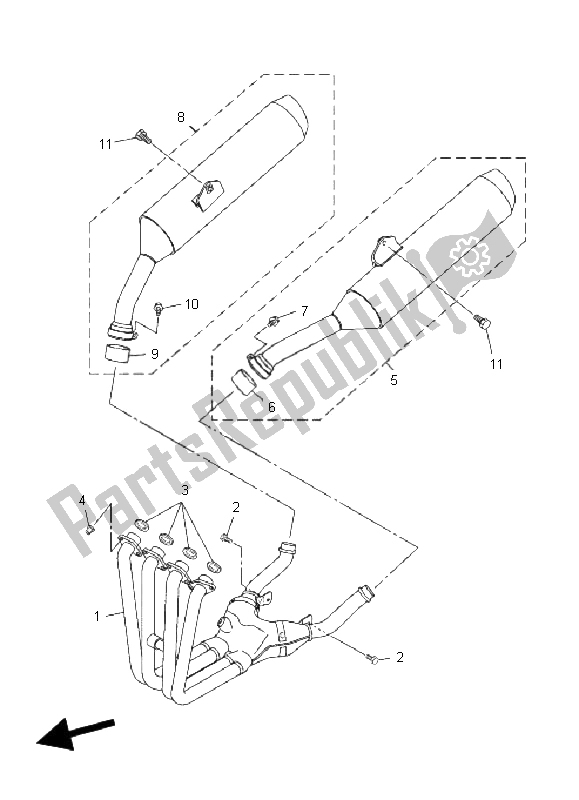 Todas las partes para Cansada de Yamaha FJR 1300 AS 2009