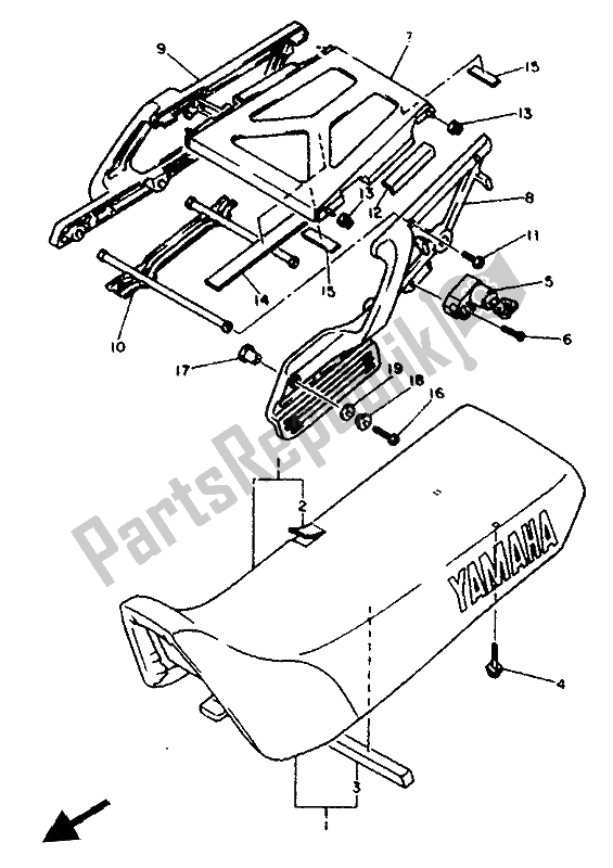 Wszystkie części do Uchwyt Na Siedzenie Yamaha XTZ 660 Tenere 1992