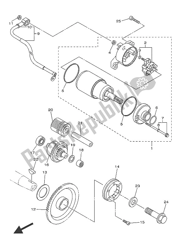 Wszystkie części do Rozrusznik Yamaha XVS 1300 CU 2016